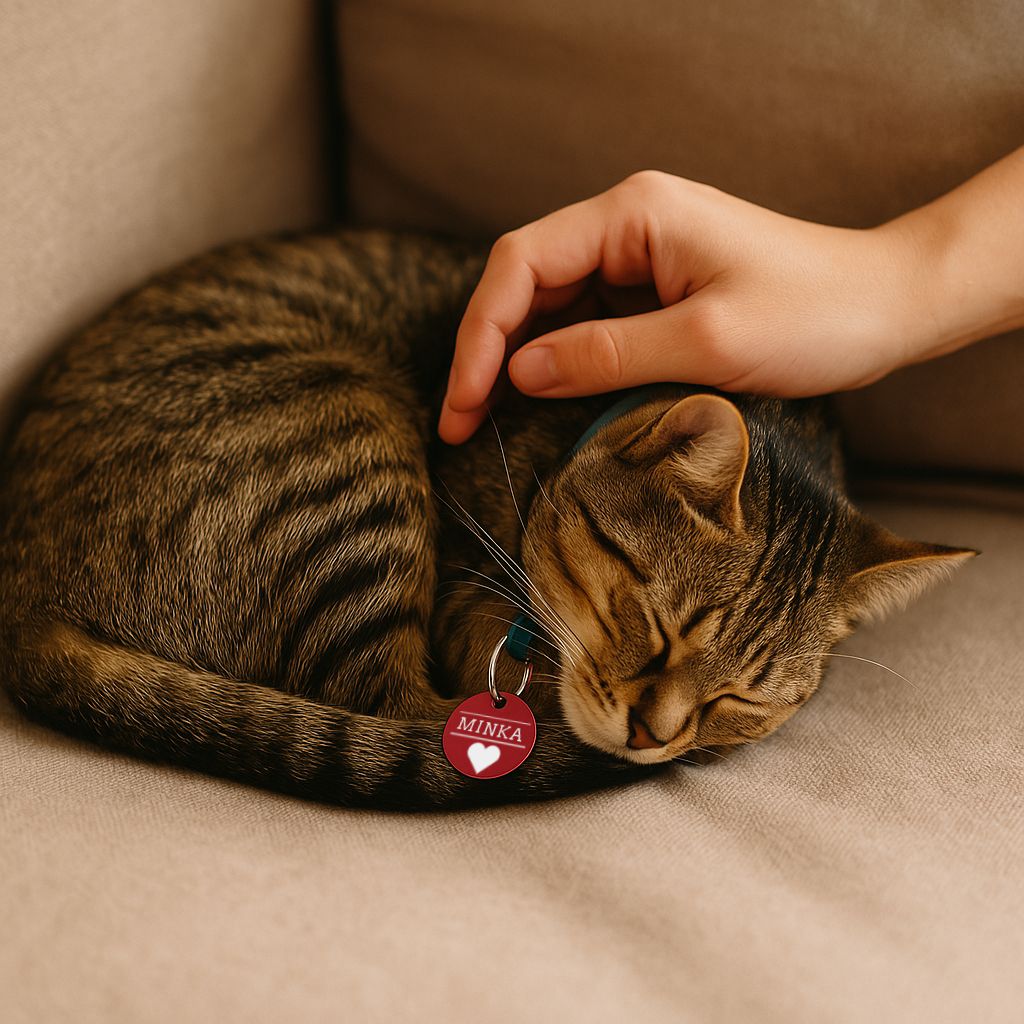 Aluminium Hundemarke mit Gravur - Personalisiert mit Name, Motiv und Text - 25, 30 oder 35 mm Durchmesser