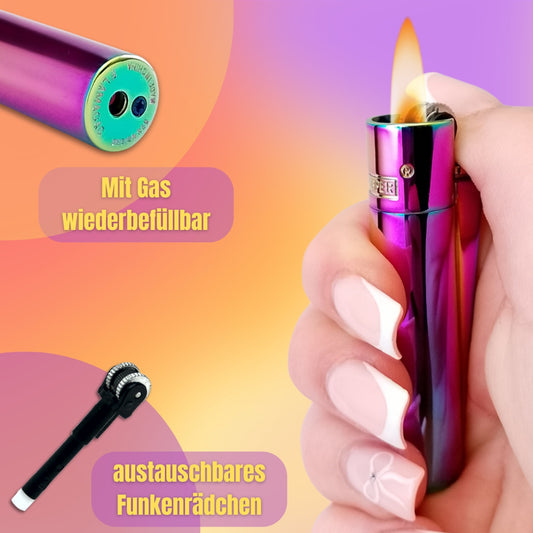 Clipper® Feuerzeug ICY mit Gravur - Personalisiertes Gasfeuerzeug mit Wunschgravur