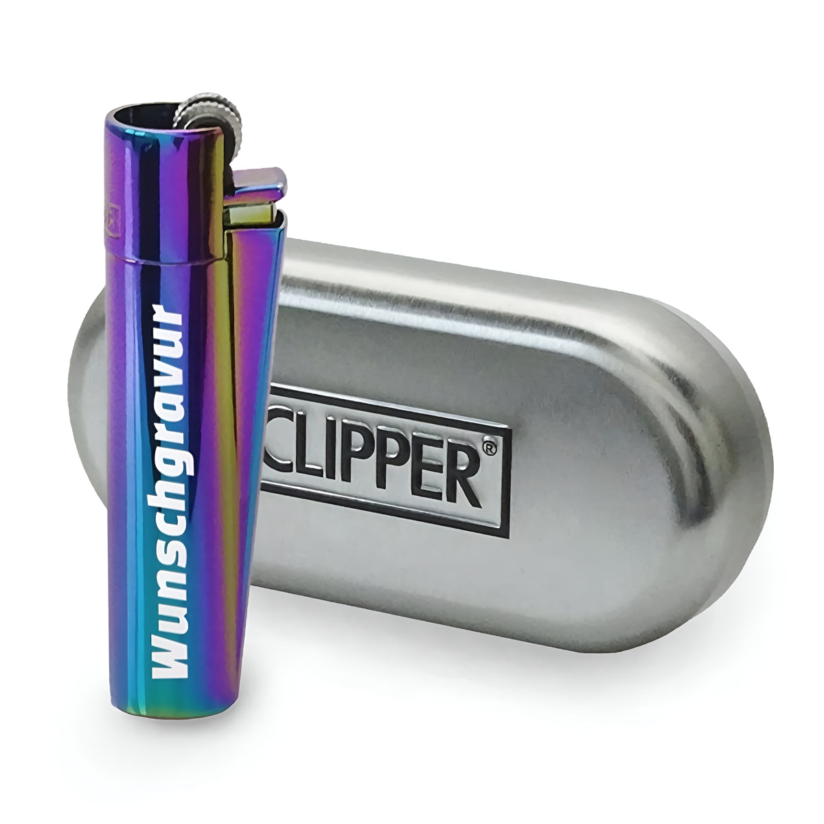 Clipper Metallfeuerzeug ICY mit Gravur